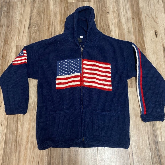 artesania cora Sweaters - ECUADOR ARTESANIA CORZANA WOOL HANDMADE SWEATER AMERICA CARDIGAN WOMEN SZ XL